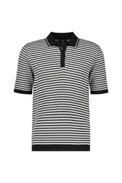 Strickpoloshirt CIFLAVIEN aus Baumwollmix - 69-dunkelblau - Blau