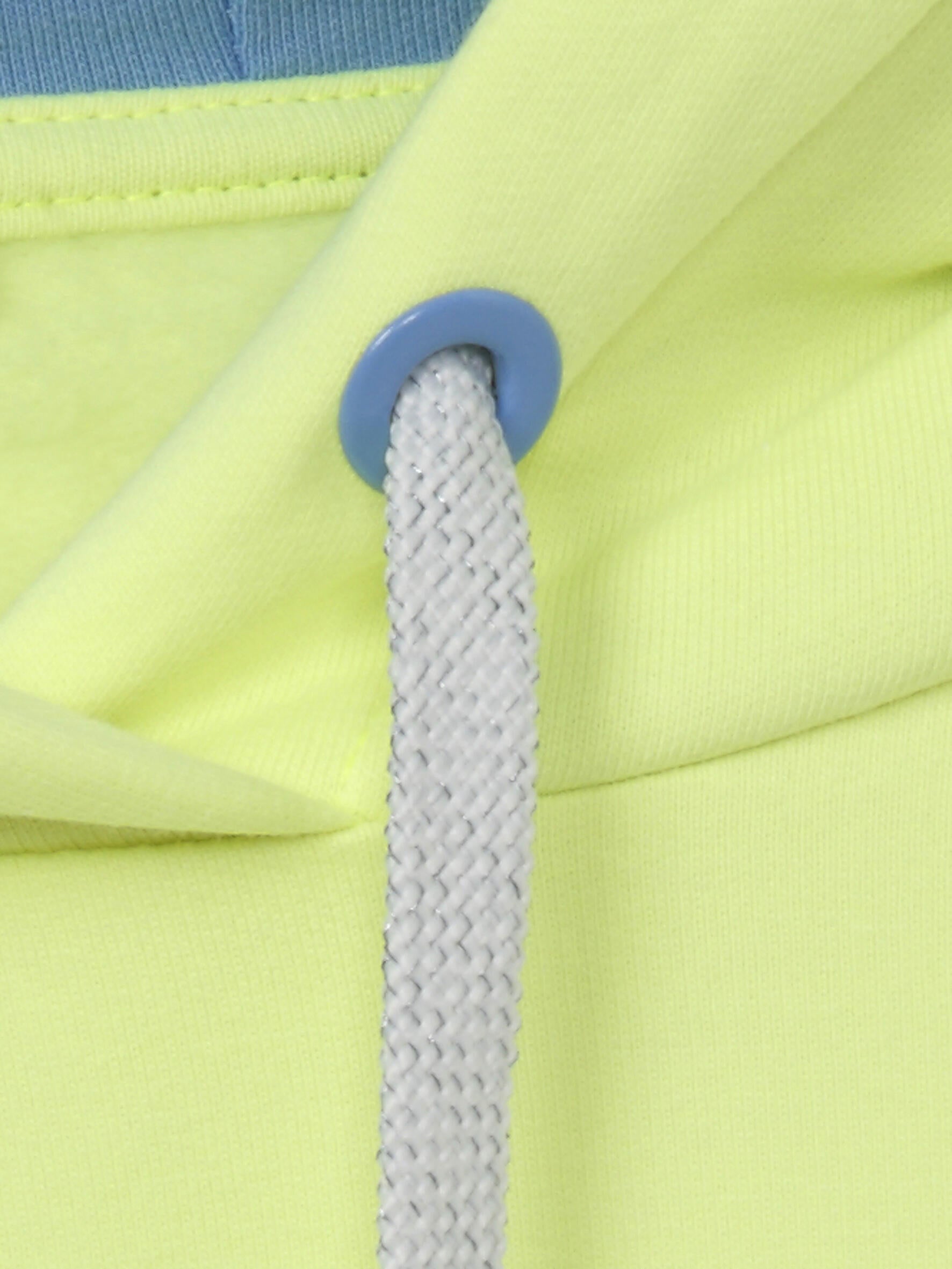 Sweathoodie aus Baumwolle - 474864-lime / sky blue - Gelb