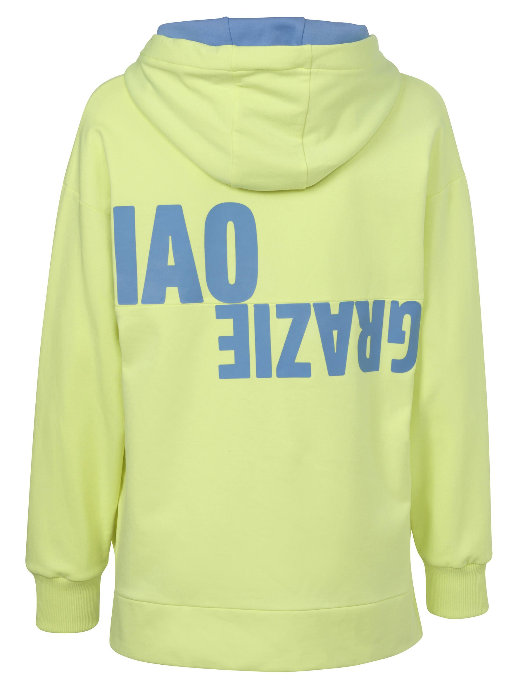 Sweathoodie aus Baumwolle - 474864-lime / sky blue - Gelb