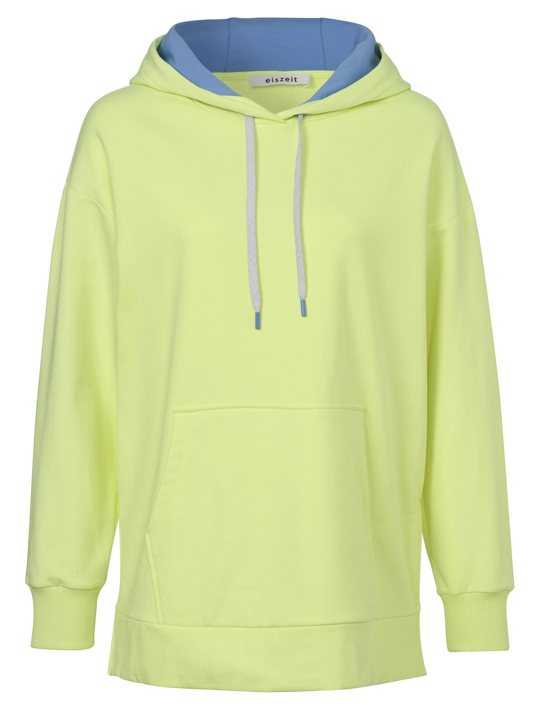 Sweathoodie aus Baumwolle - 474864-lime / sky blue - Gelb