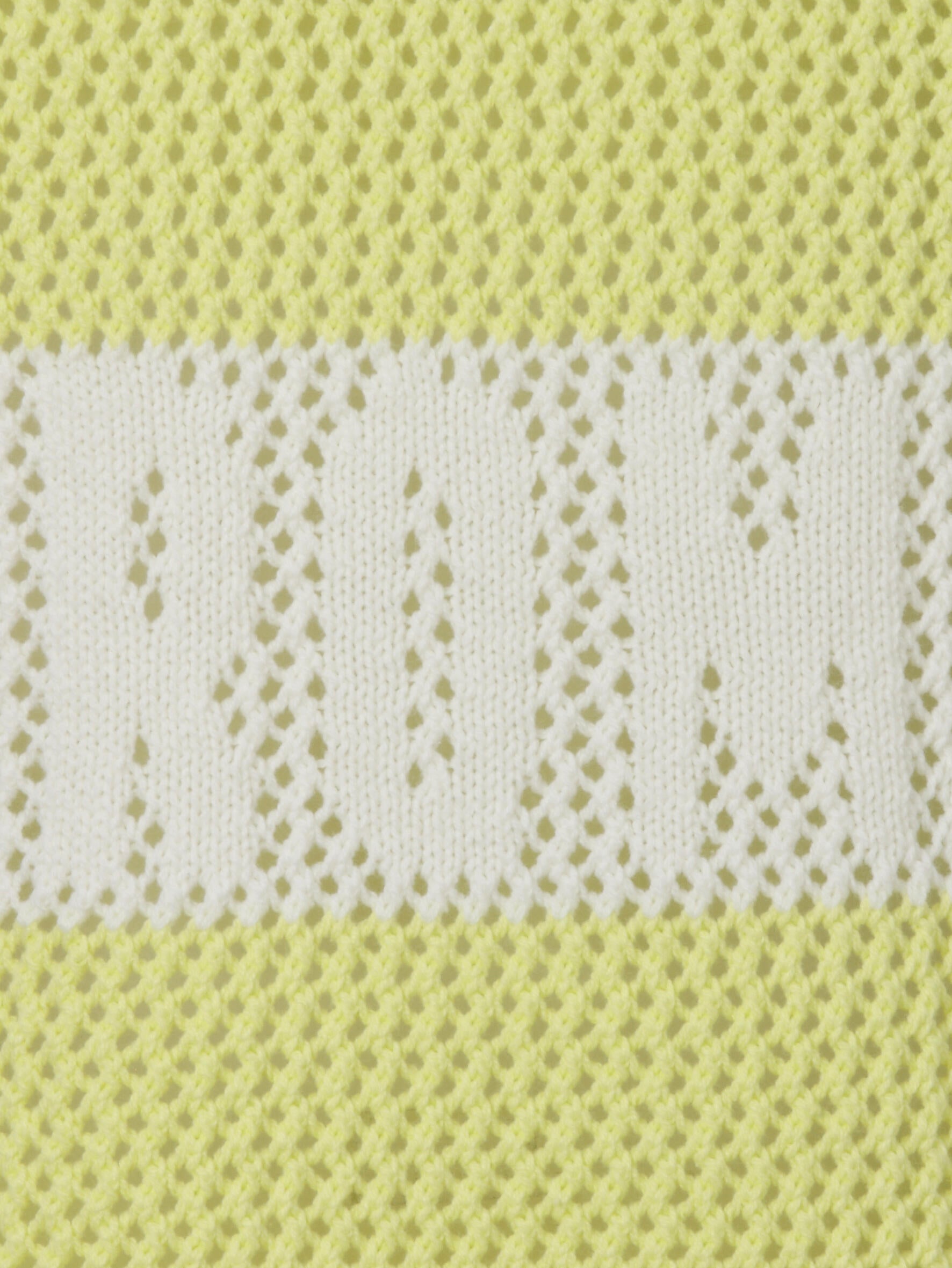 Strickpullover aus Baumwollmix - 474954-lime / offwhite - Grün