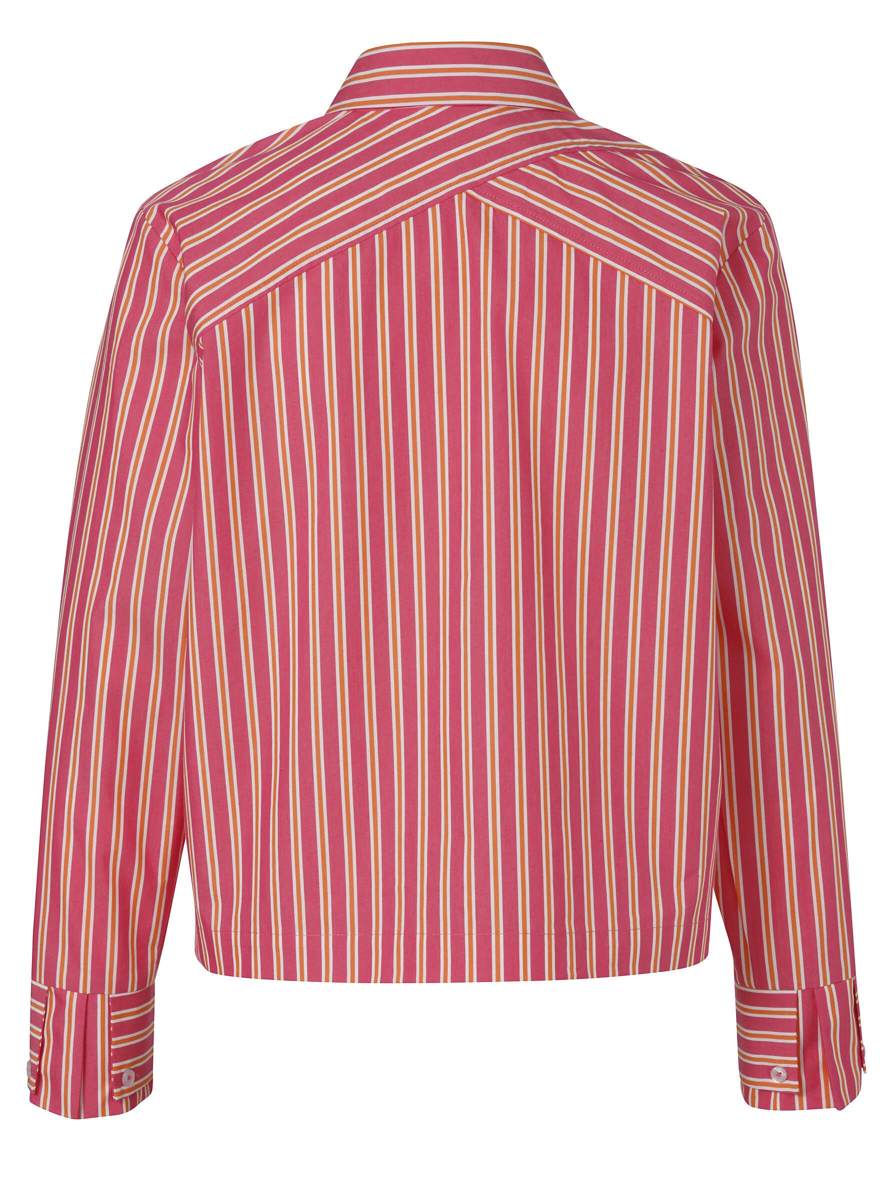 Bluse gestreift aus Baumwollmix - 677-fuchsia multicolor - Pink