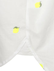 Bluse aus Baumwolle - 997-white multicolor - Weiß