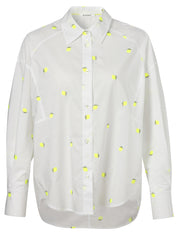 Bluse aus Baumwolle - 997-white multicolor - Weiß