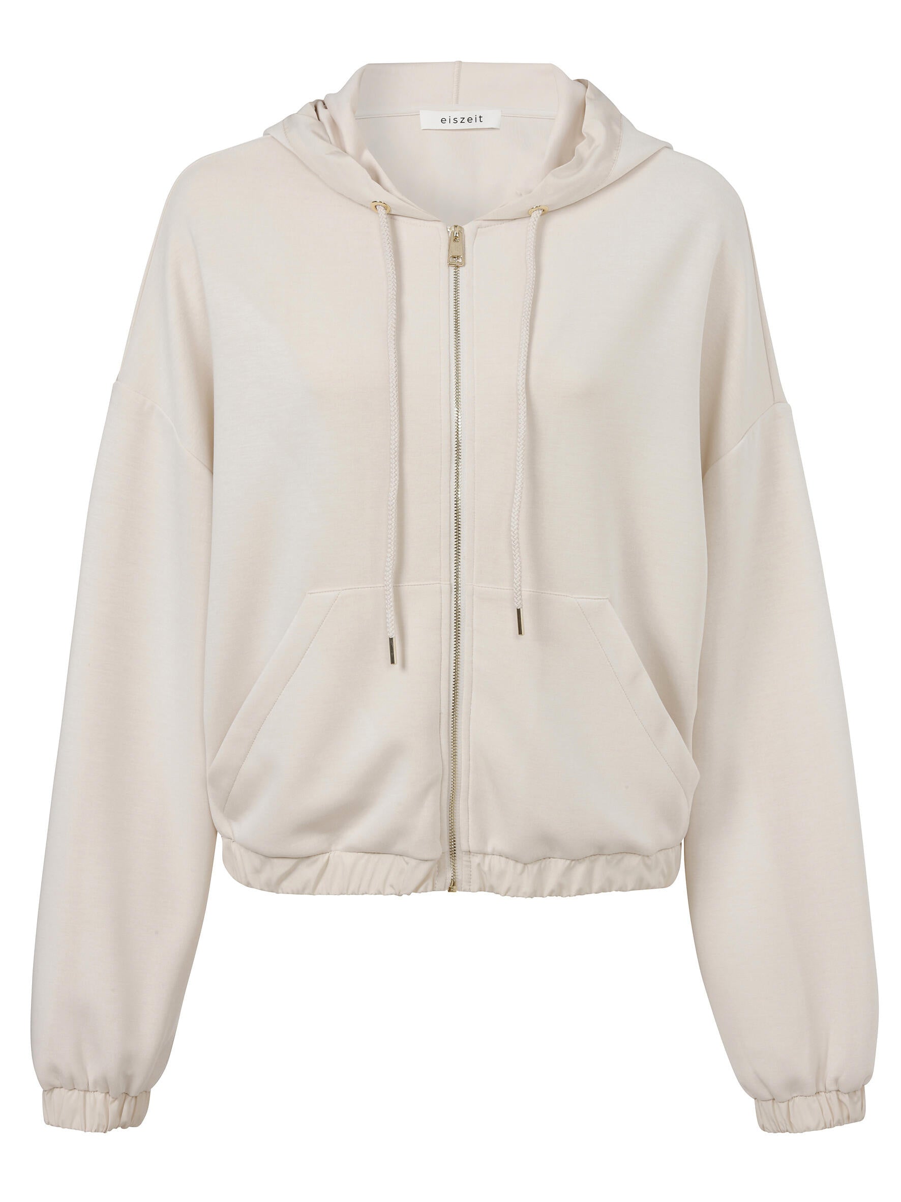 Sweatjacke mit Kapuze - 784-powder - Beige