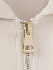 Sweatjacke mit Kapuze - 784-powder - Beige