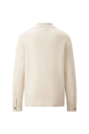 Strickjacke aus Schurwolle - 106 - Weiß