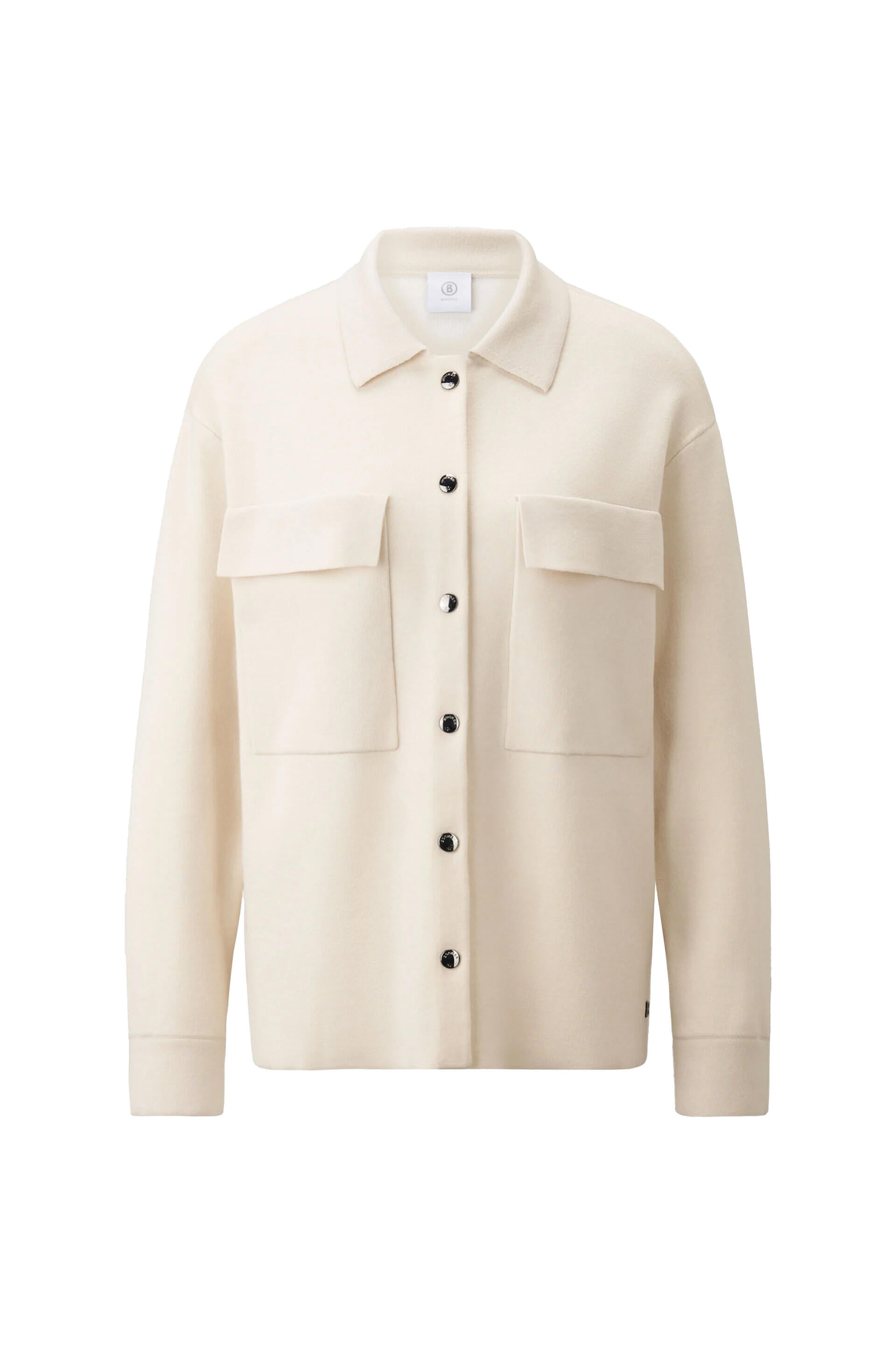 Strickjacke aus Schurwolle - 106 - Weiß