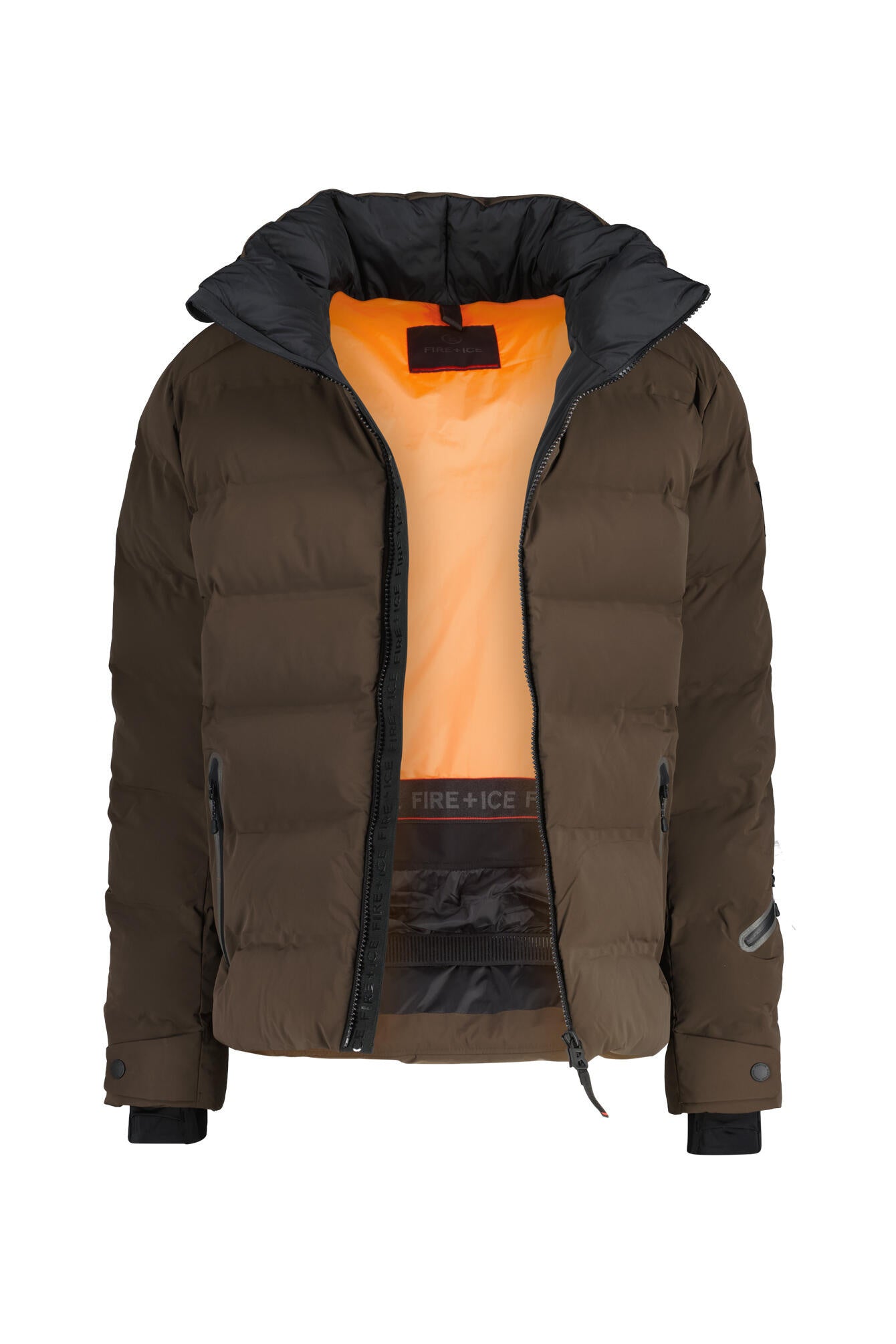 Skijacke TEC-LUKA mit Kapuze - 847 - Braun