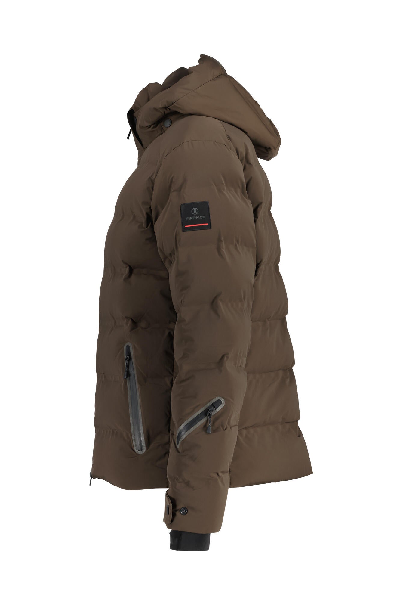 Skijacke TEC-LUKA mit Kapuze - 847 - Braun