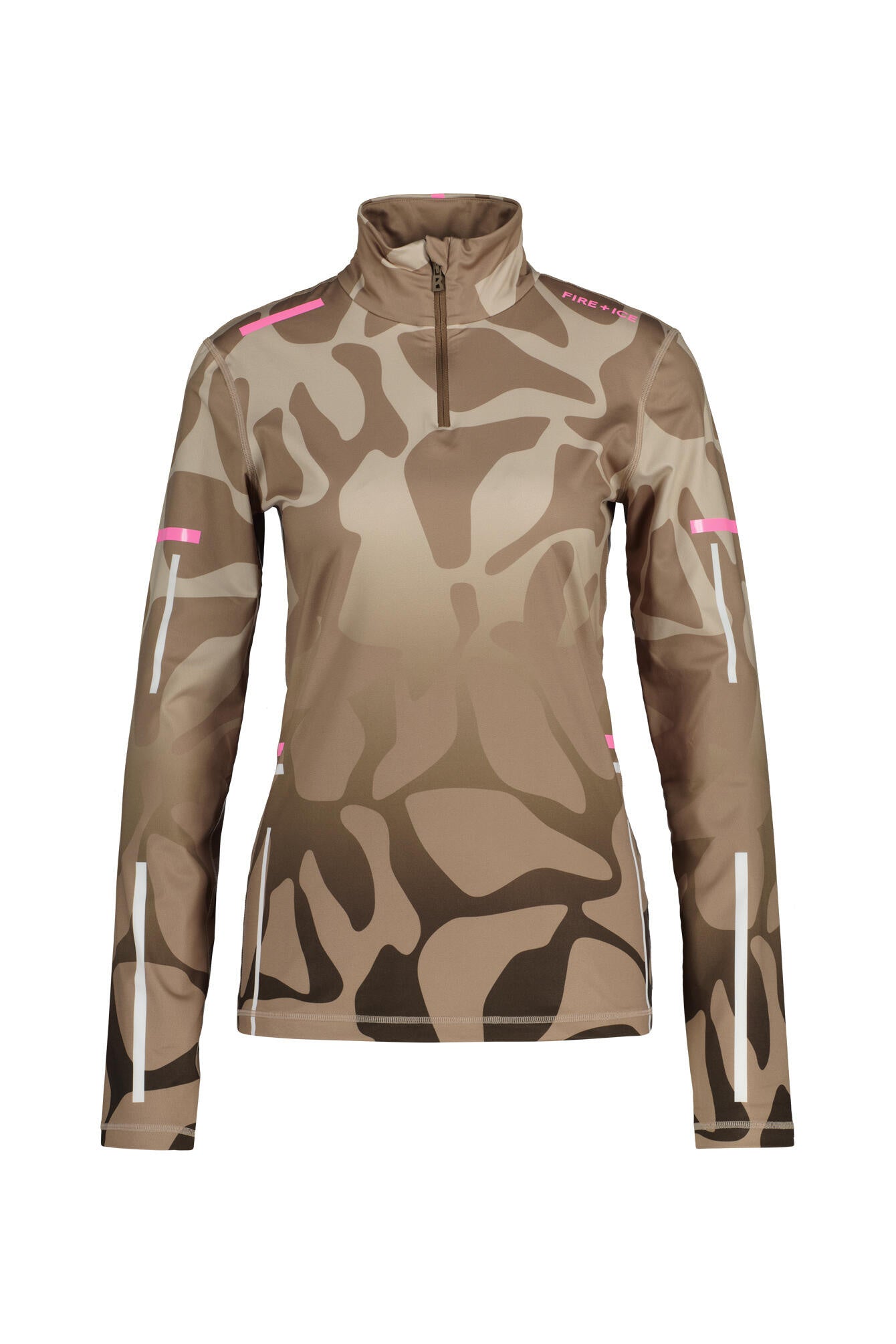 Funktionsshirt ILVY3 mit Stehkragen - A77 - Beige