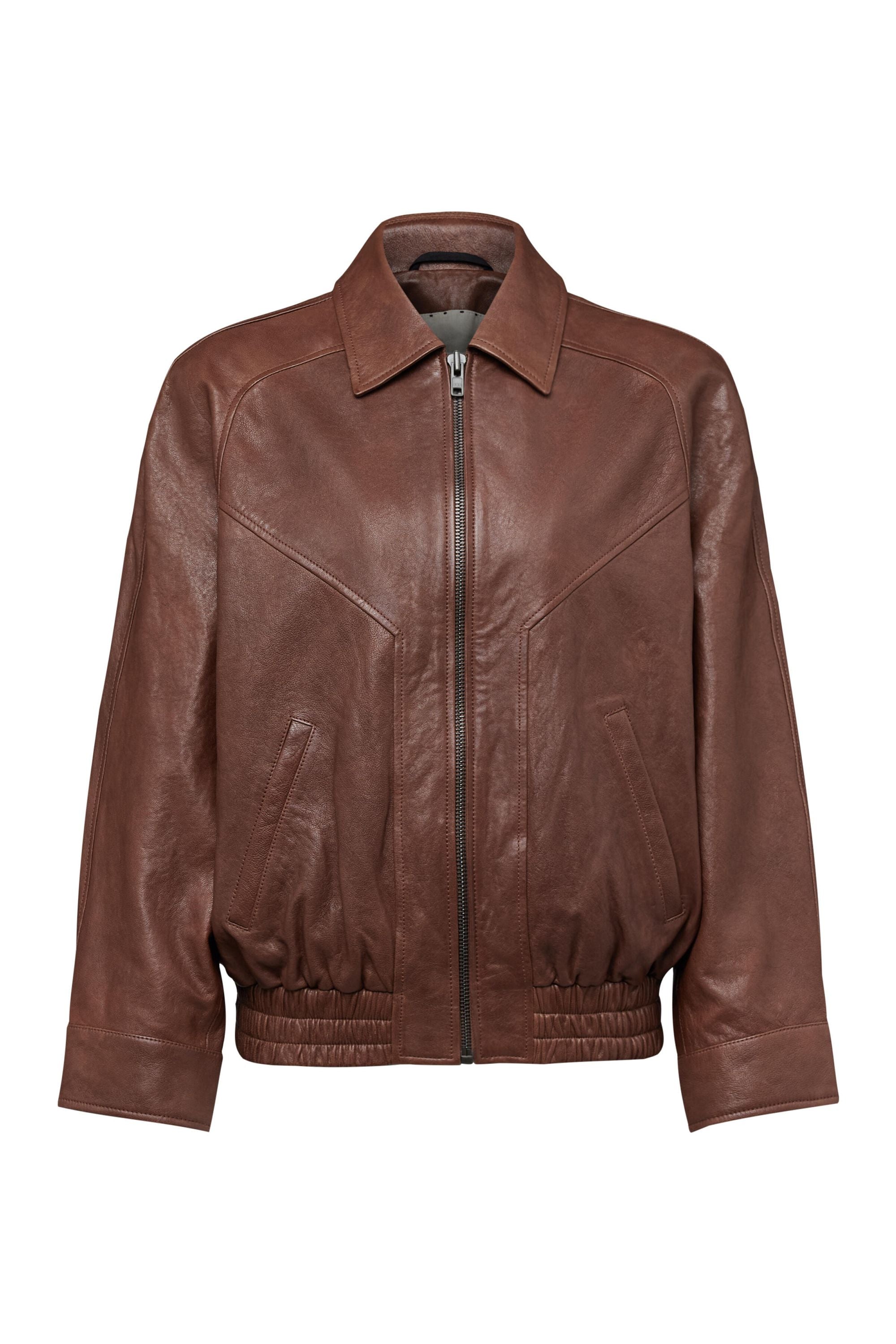 Lederjacke TROWAY - 1214 - Braun