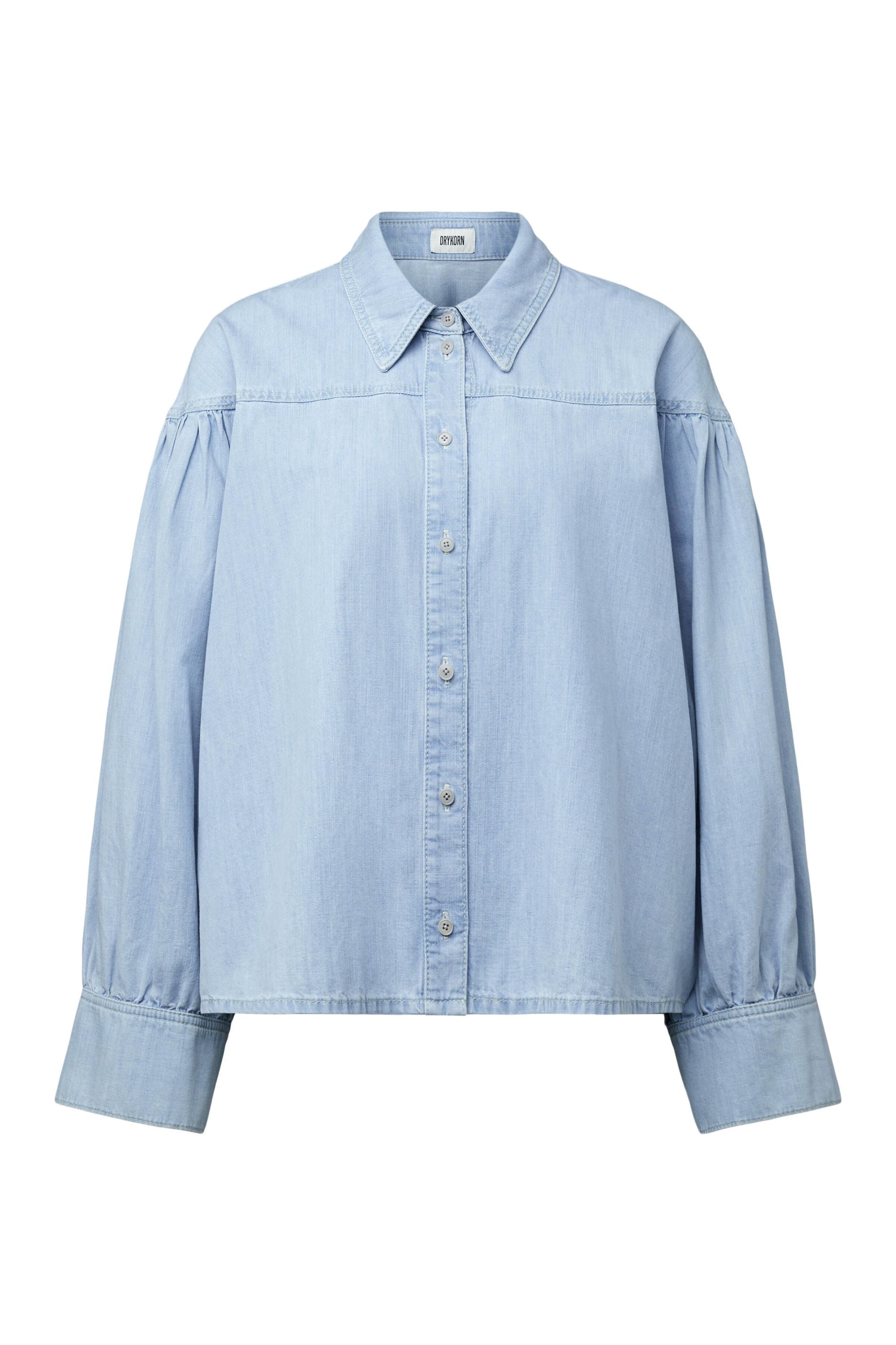 Bluse SELENI aus Baumwolle - 3700 - Blau