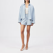 Bluse SELENI aus Baumwolle - 3700 - Blau