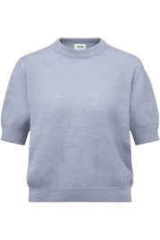 Strickshirt  SANIDY aus Alpaka - 3605 - Blau