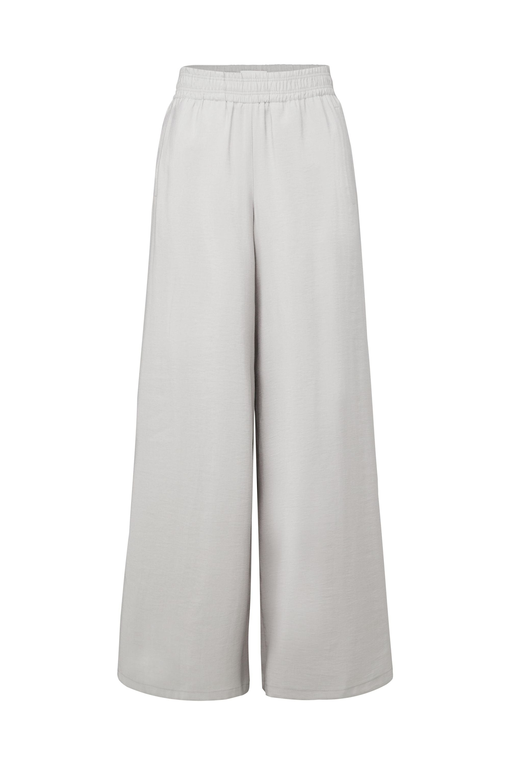 Hose Wide Leg in fließendem Twill - 6502 - Grau
