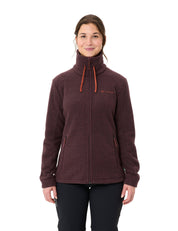 Fleecejacke SKOMER WINTER mit Stehkragen - 318-dark oak - Rot