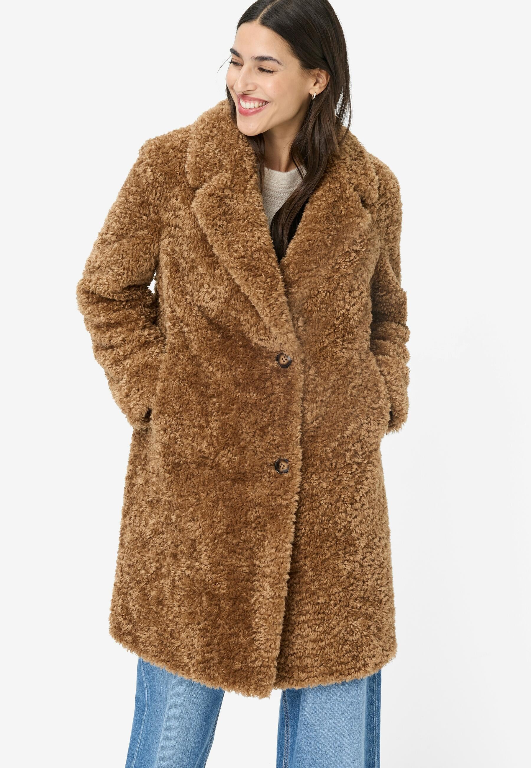 Teddymantel aus Fun Fur - 0012 - Beige