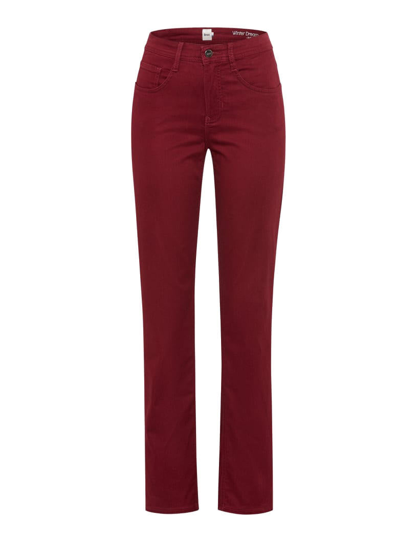 Chinohose CAROLA Feminine Fit - 40-MULBERRY - Rot