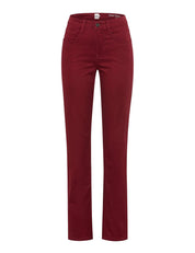 Chinohose CAROLA Feminine Fit - 40-MULBERRY - Rot