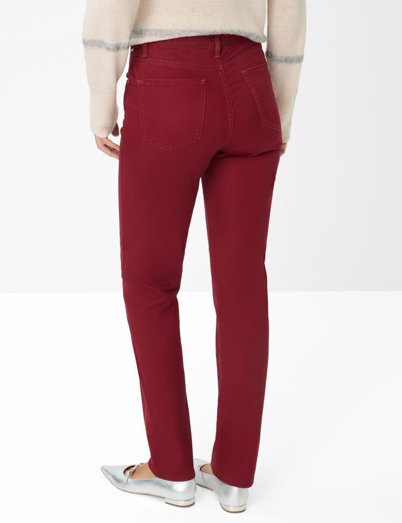 Chinohose CAROLA Feminine Fit - 40-MULBERRY - Rot