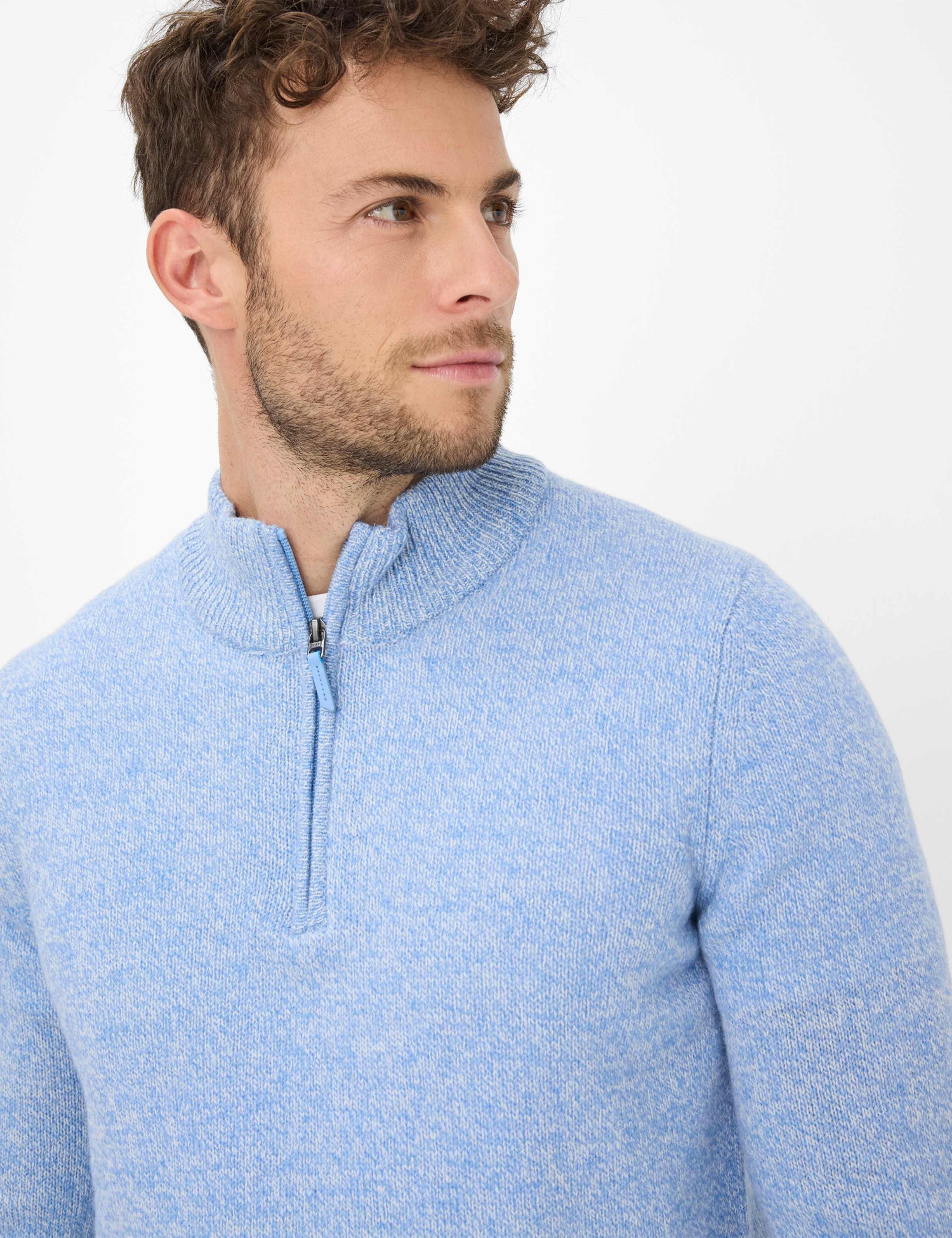 Strickpullover STEFFEN aus Wollmix - 16-heaven - Blau