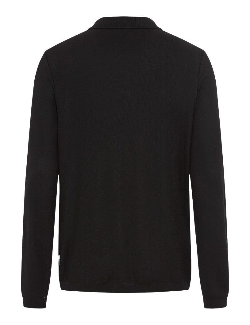 Sweatshirt mit Polokragen - 02-black - Schwarz