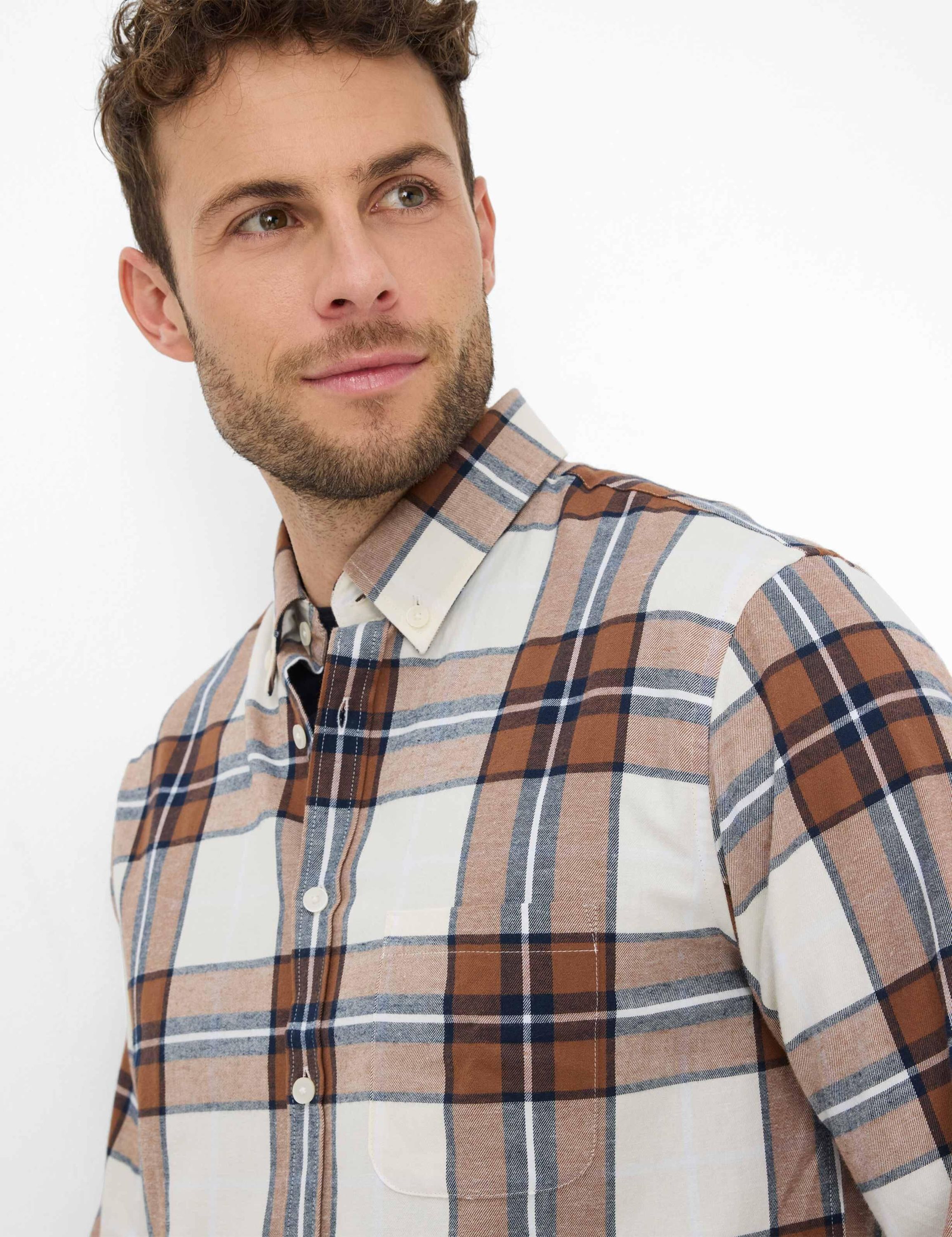 Flanellhemd DANIEL Modern Fit - 58-hazel - Braun