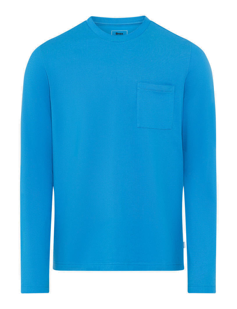 Langarmshirt TIMON aus Baumwollmix - 15-azur - Blau