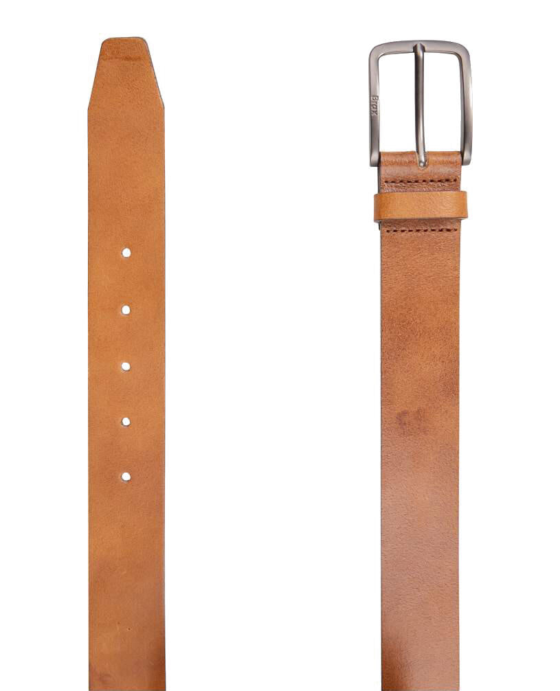 Ledergürtel - 55-cognac - Braun