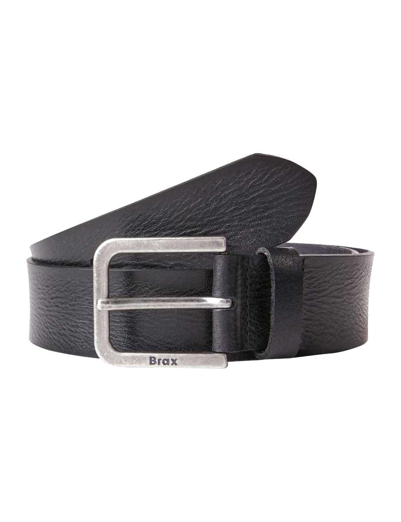 Ledergürtel - 02-black - Schwarz