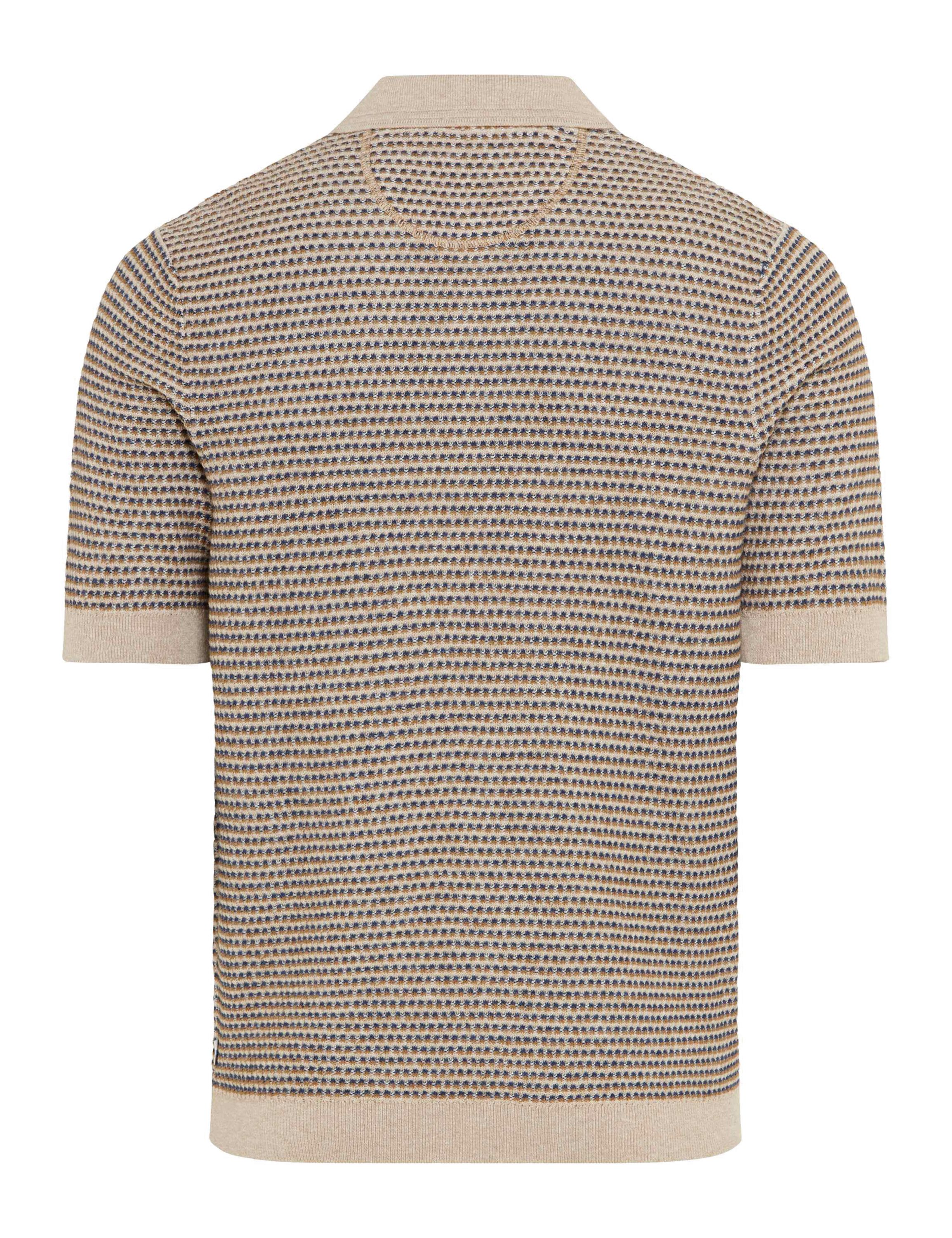 Strickpoloshirt PASCAL aus Baumwollmix - 37-herb - Beige