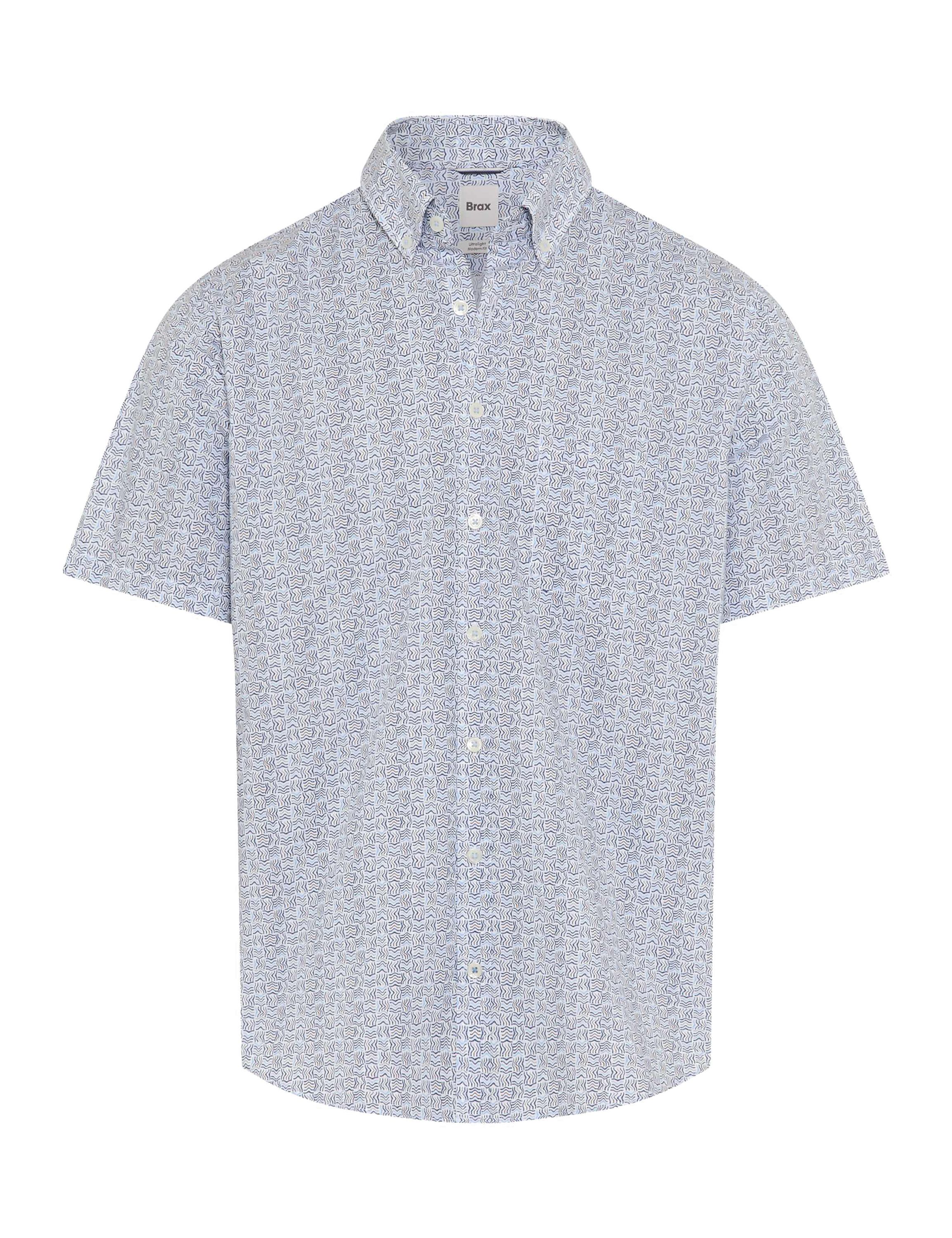 Kurzarmhemd DAN Modern Fit - 25-cove - Blau