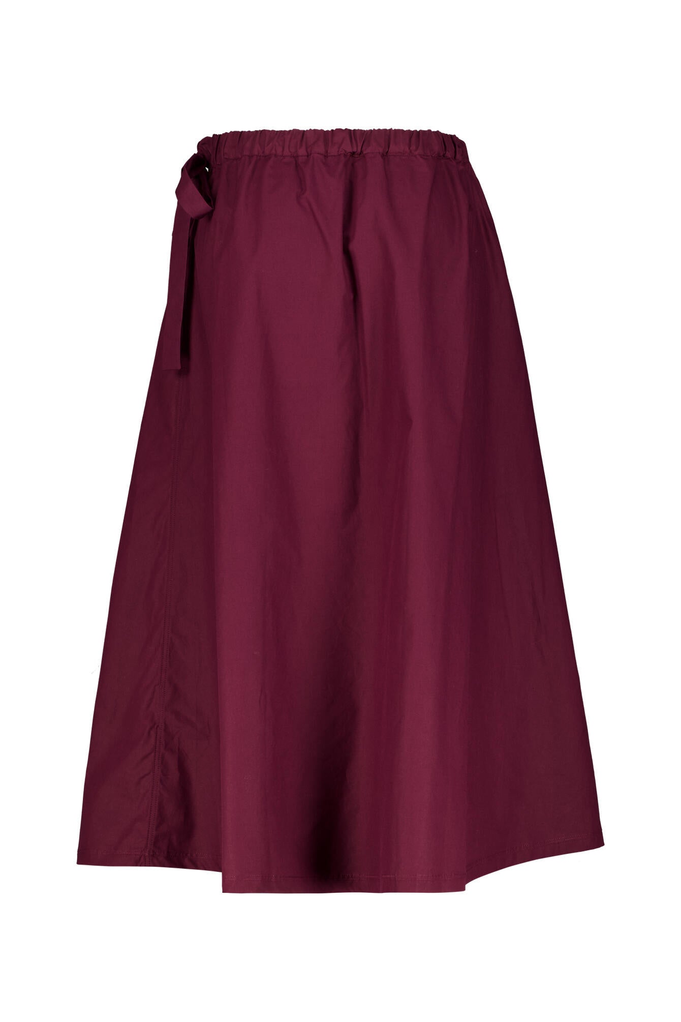 Faltenrock Midi aus Baumwolle - 599-ruby glow - Rot