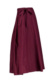 Faltenrock Midi aus Baumwolle - 599-ruby glow - Rot