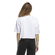 T-Shirt Regular Fit Cropped aus Baumwolle - WHITE - Weiß