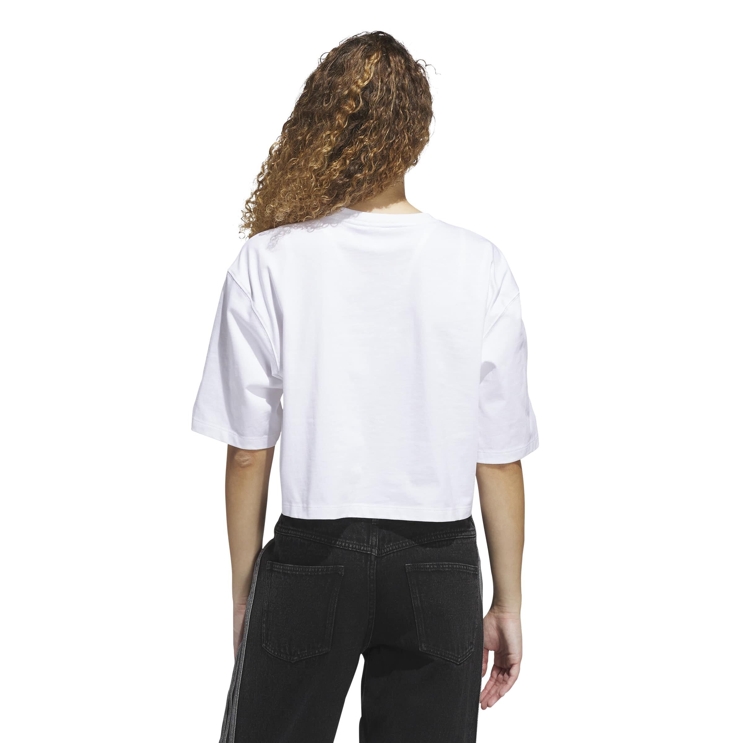 T-Shirt Regular Fit Cropped aus Baumwolle - WHITE - Weiß