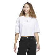 T-Shirt Regular Fit Cropped aus Baumwolle - WHITE - Weiß