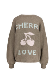 Strickjacke aus Alpakamix - 578-tundra patterned - Braun