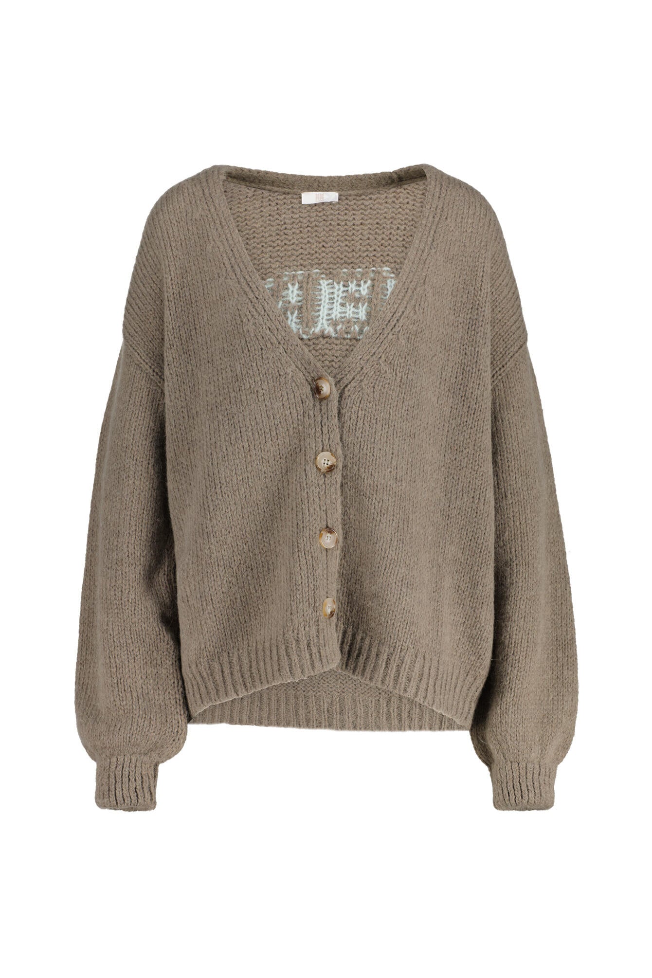 Strickjacke aus Alpakamix - 578-tundra patterned - Braun