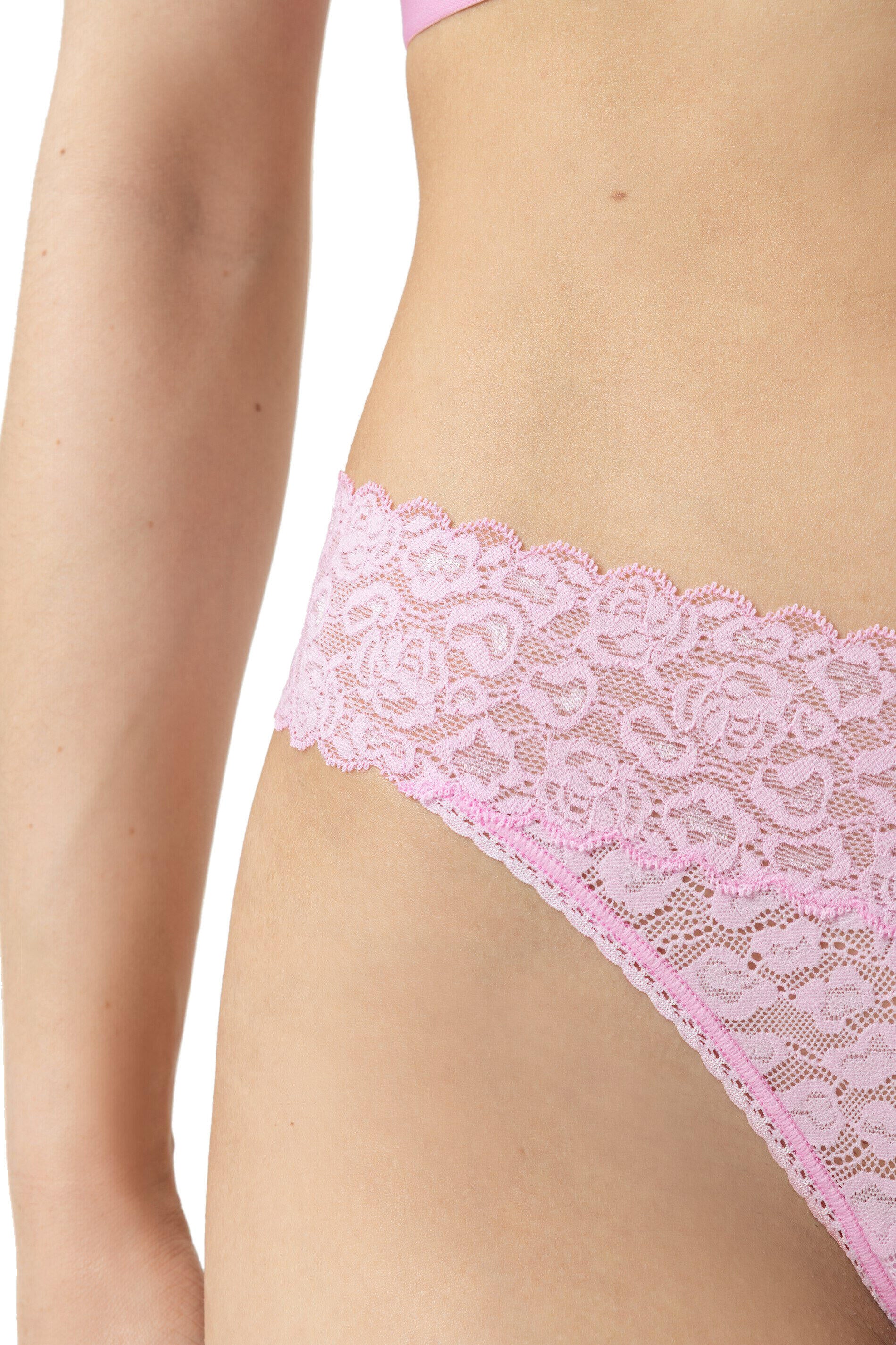 String mit Spitze - 1718-soft pink - Rosa