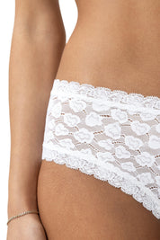 Hipster mit Spitze - 1-weiss - Weiß