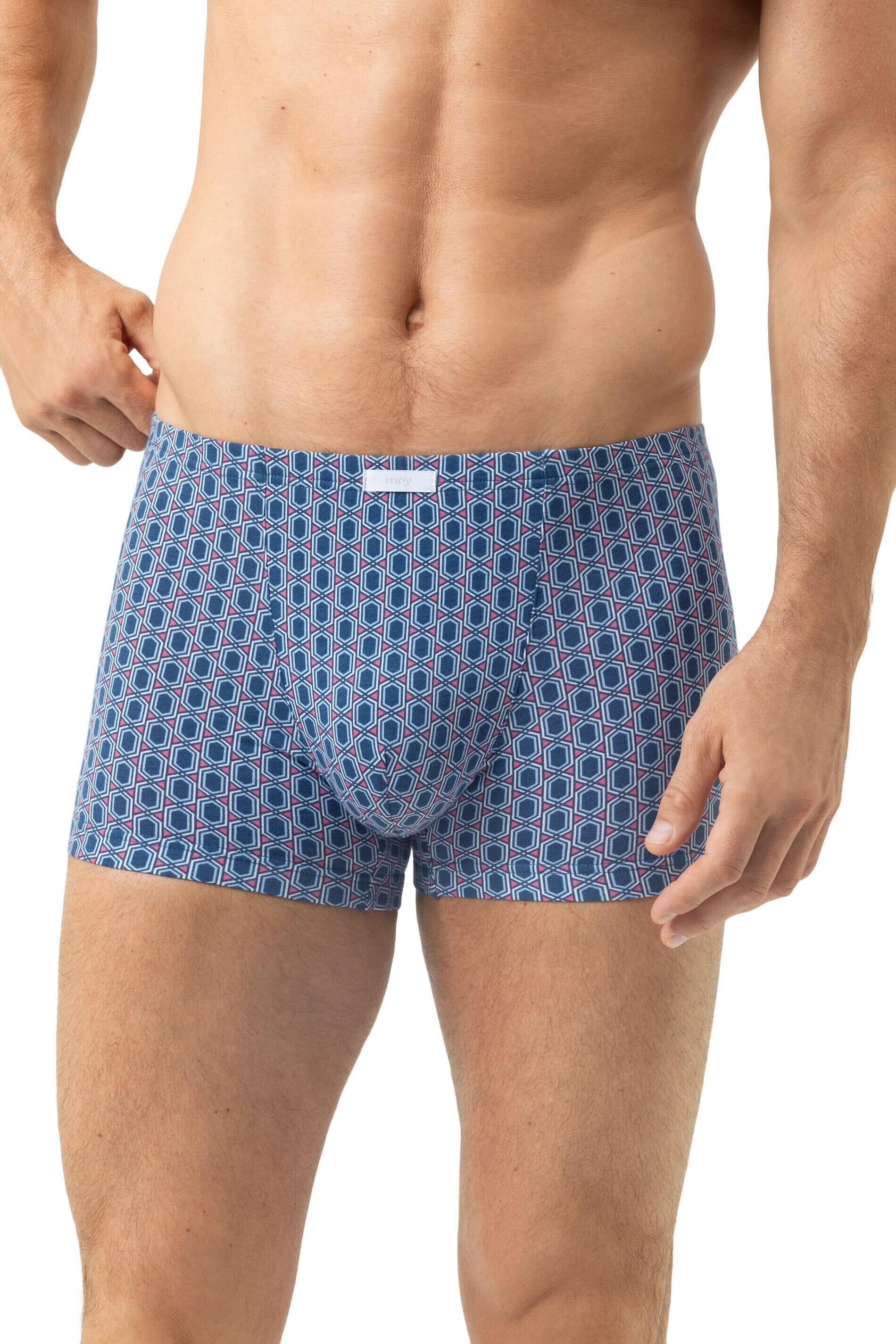 Boxershorts STRAIGHT GEO aus Baumwolle - 309-dream blue - Blau