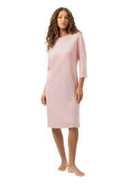 Nachthemd gestreift - 1114-bridal rose - Rosa
