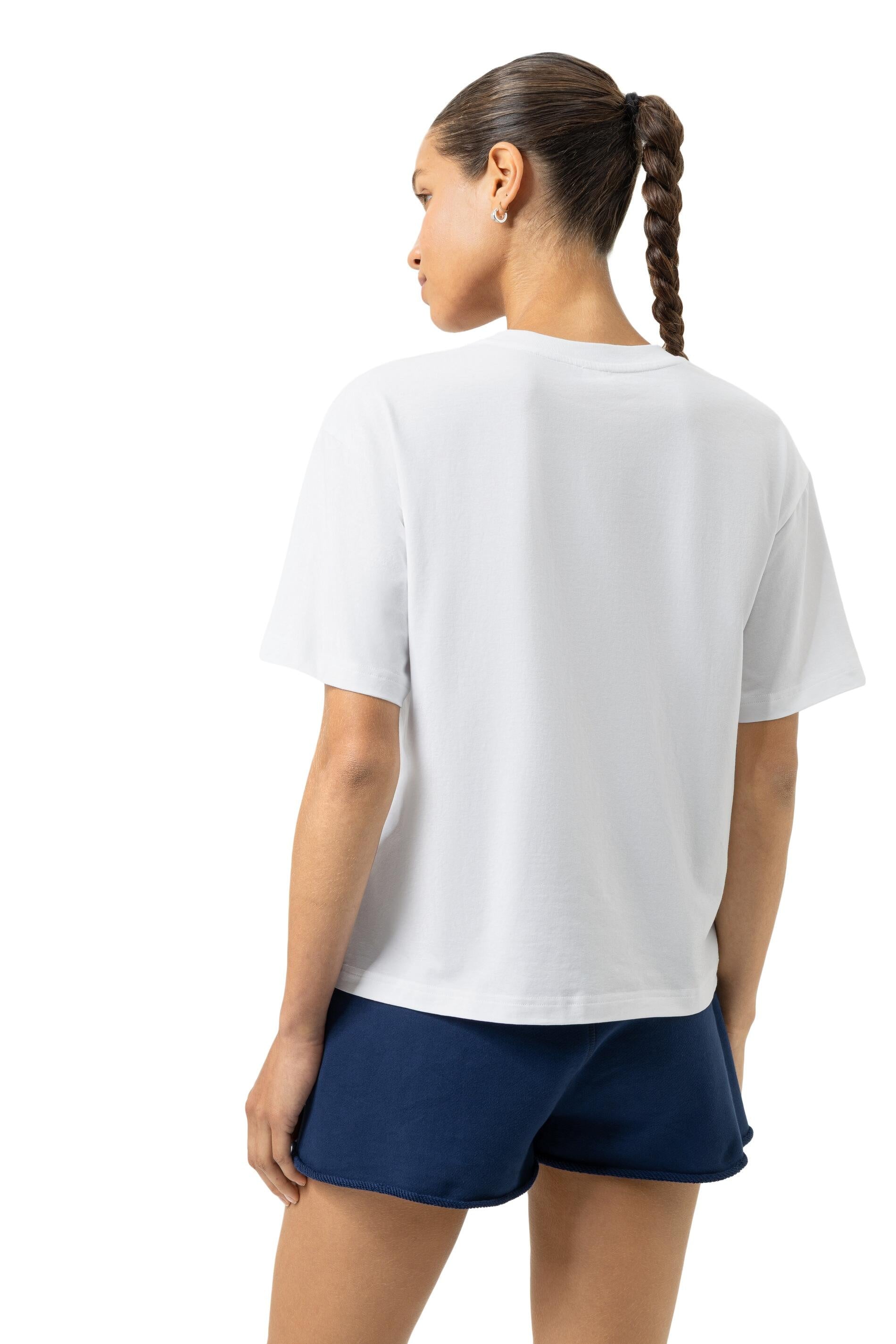 T-Shirt aus Baumwolle - 1-weiss - Weiß