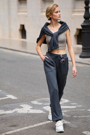 Hose Tapered Fit - 663-darkgrey - Grau