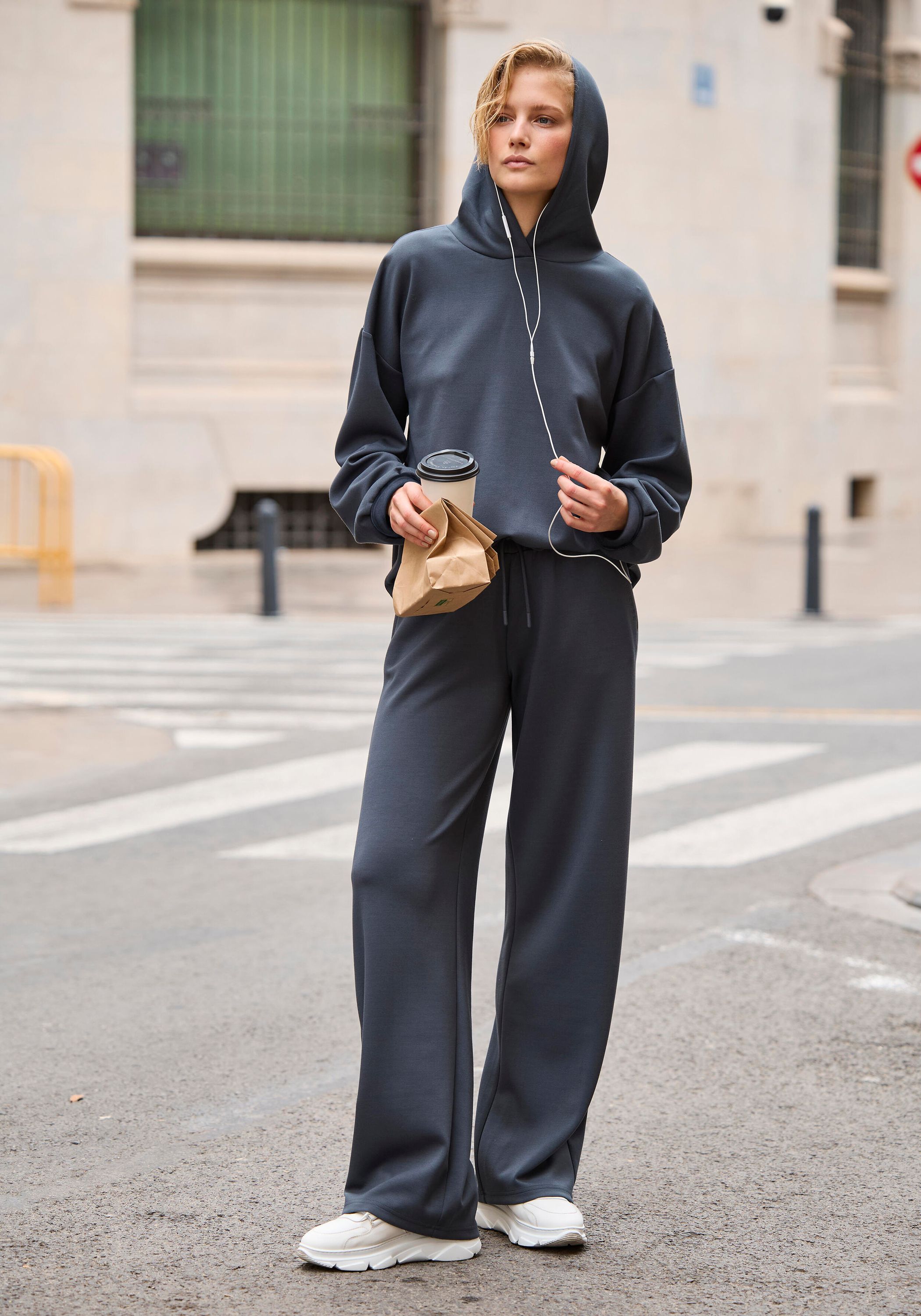 Loosefit Hose - 663-darkgrey - Grau