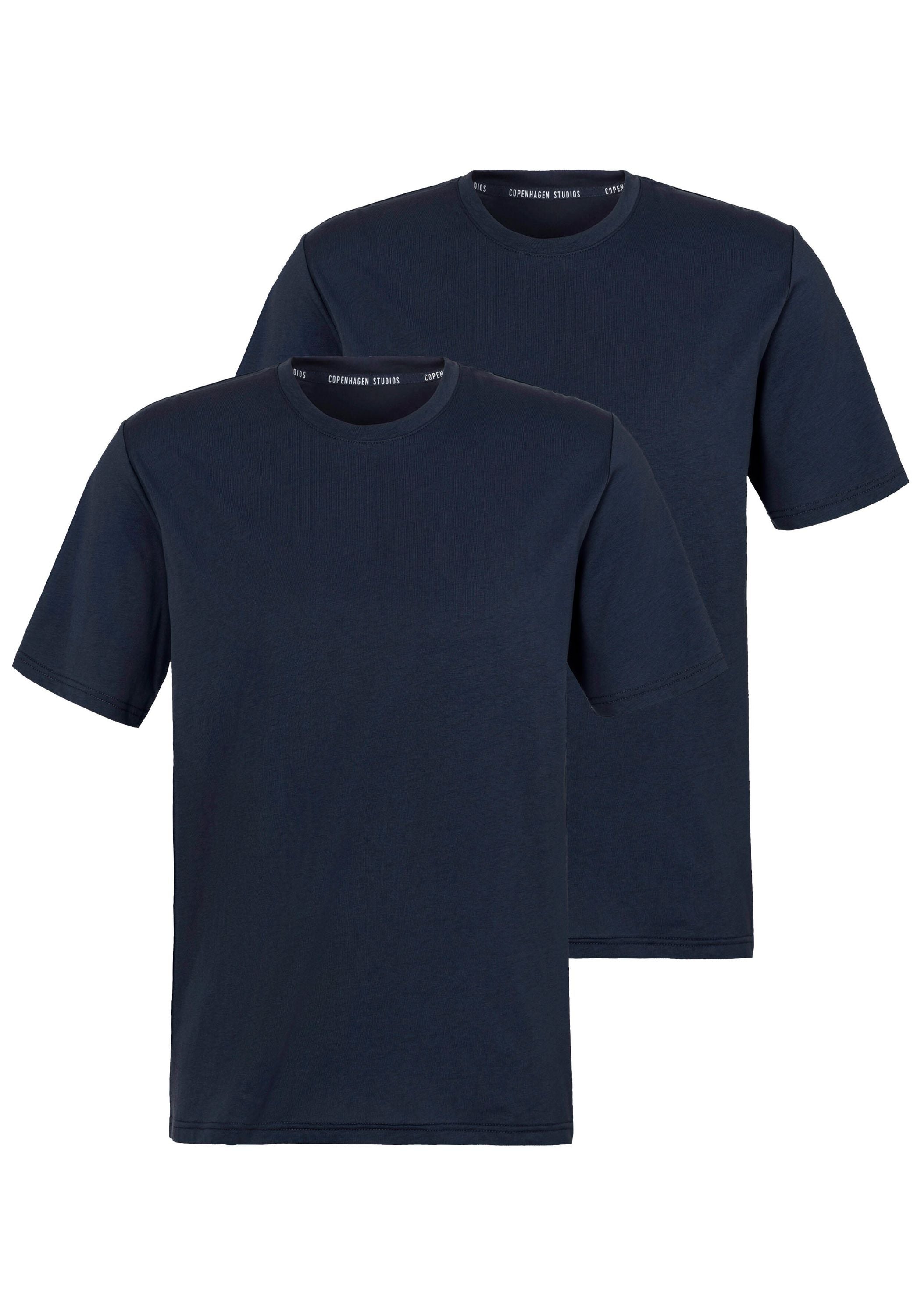 T-Shirt 2er-Pack - 91-2x navy - Blau
