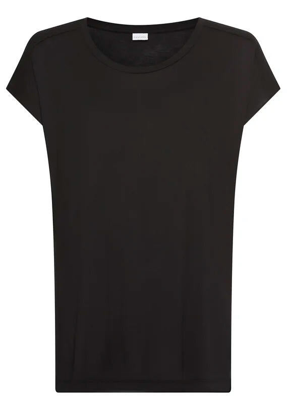 Schlafshirt aus Viskose - 4215-black - Schwarz