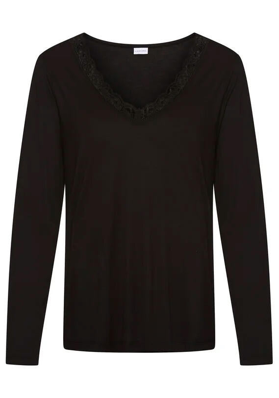 Schlafshirt aus Viskose - 4215-black - Schwarz